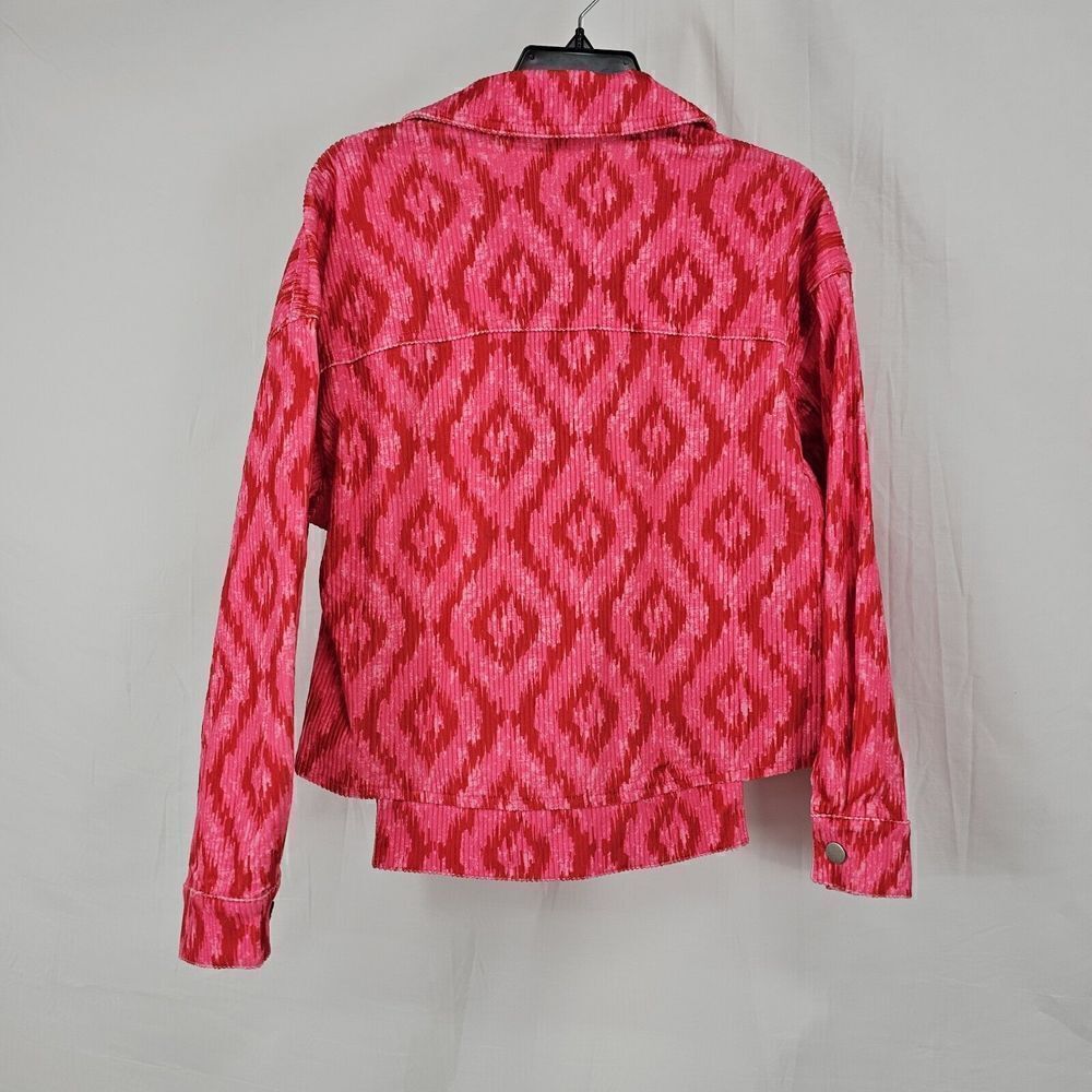 Savanna Jane THINK PINK CORDUROY JACKETAztec Red Pink Women's Size Small Nwt - Picture 11 of 13